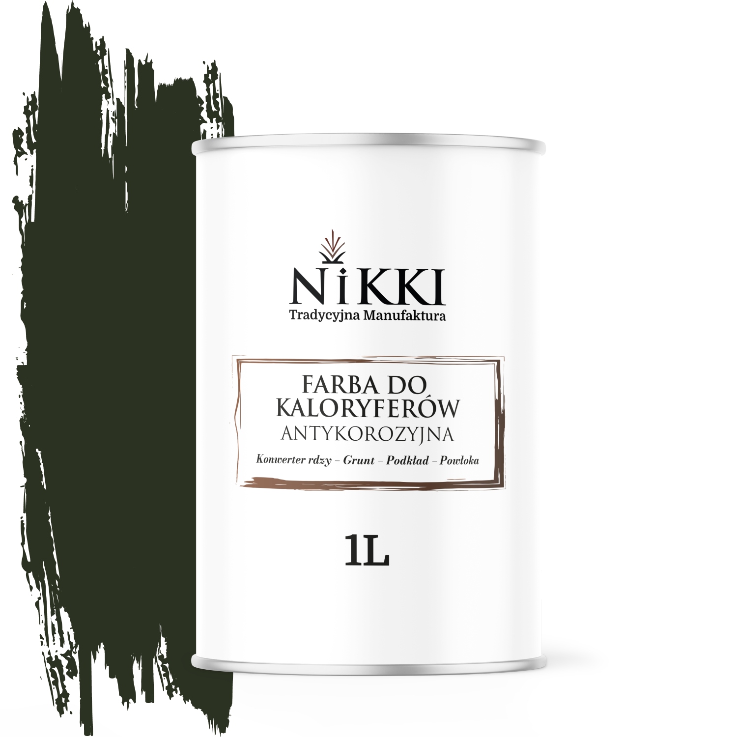 Farba do Grzejników Antykorozyjna Odporna 1L Mat Butelkowa Zieleń 3w1