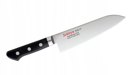 Nôž Sekiryu Kuroi Tori Santoku 18 cm [SR-MS180], oceľ AUS-8, čierny