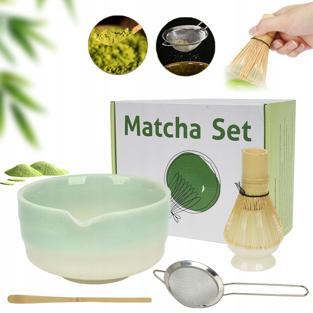 Levně Sada pro Matcha v barvě Gradient zelená Ideální Dárek k Vánocům