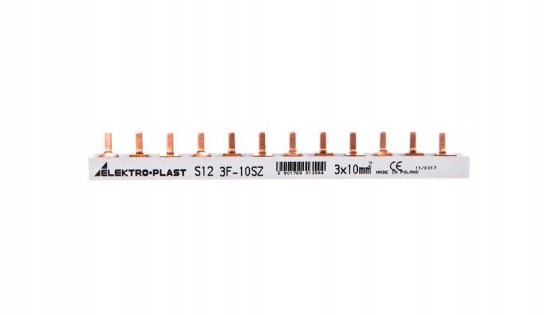 

Szyna prądowa typu Pin 3P 10mm2 63A 12 pinów IZS10