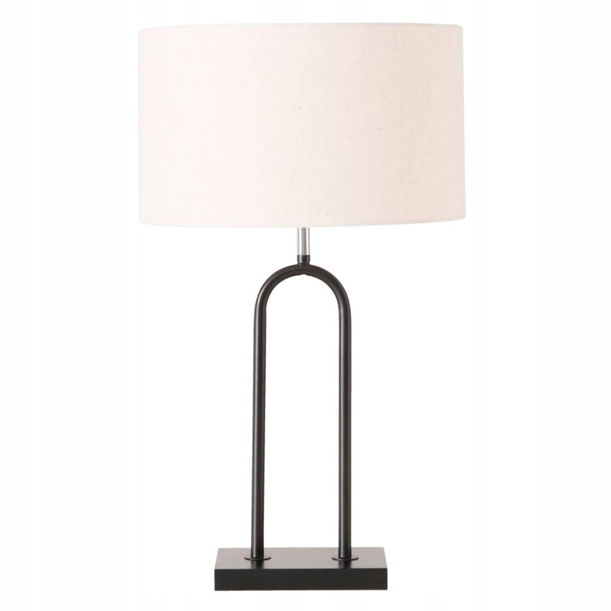 Stolová Lampa s kovovým rámom 65 cm Čierno-biela