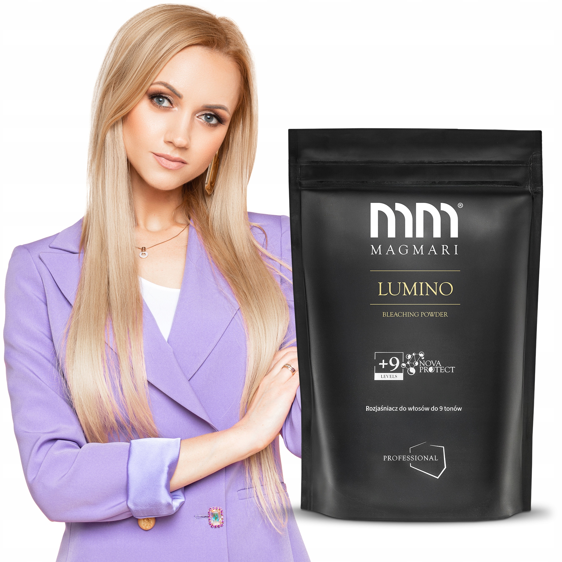 Lumino Rozjasňovač na vlasy, prášek 500 g, zesvětlení o 9 tónů Magmari