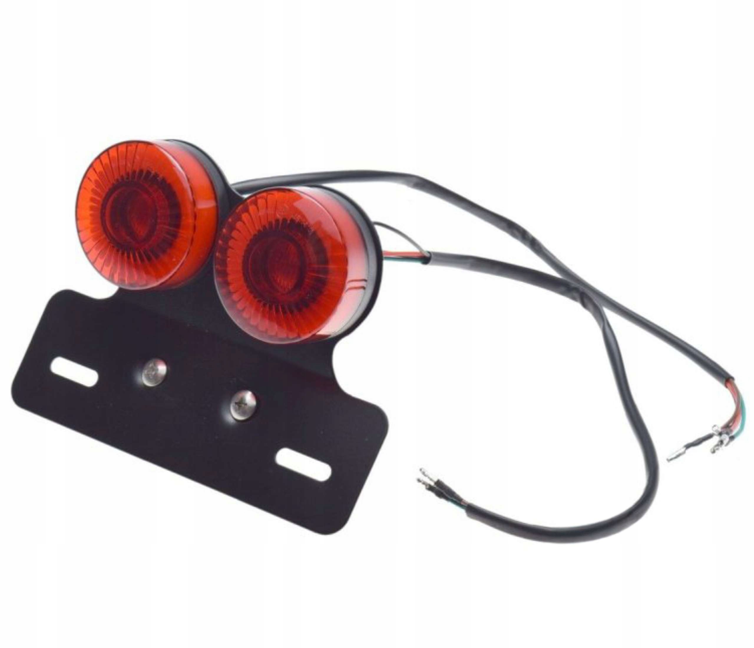 Podwójna Okrągła Lampa Tył Led Ledowa Okrągłe 2 Lampy Retro Homologacja E24