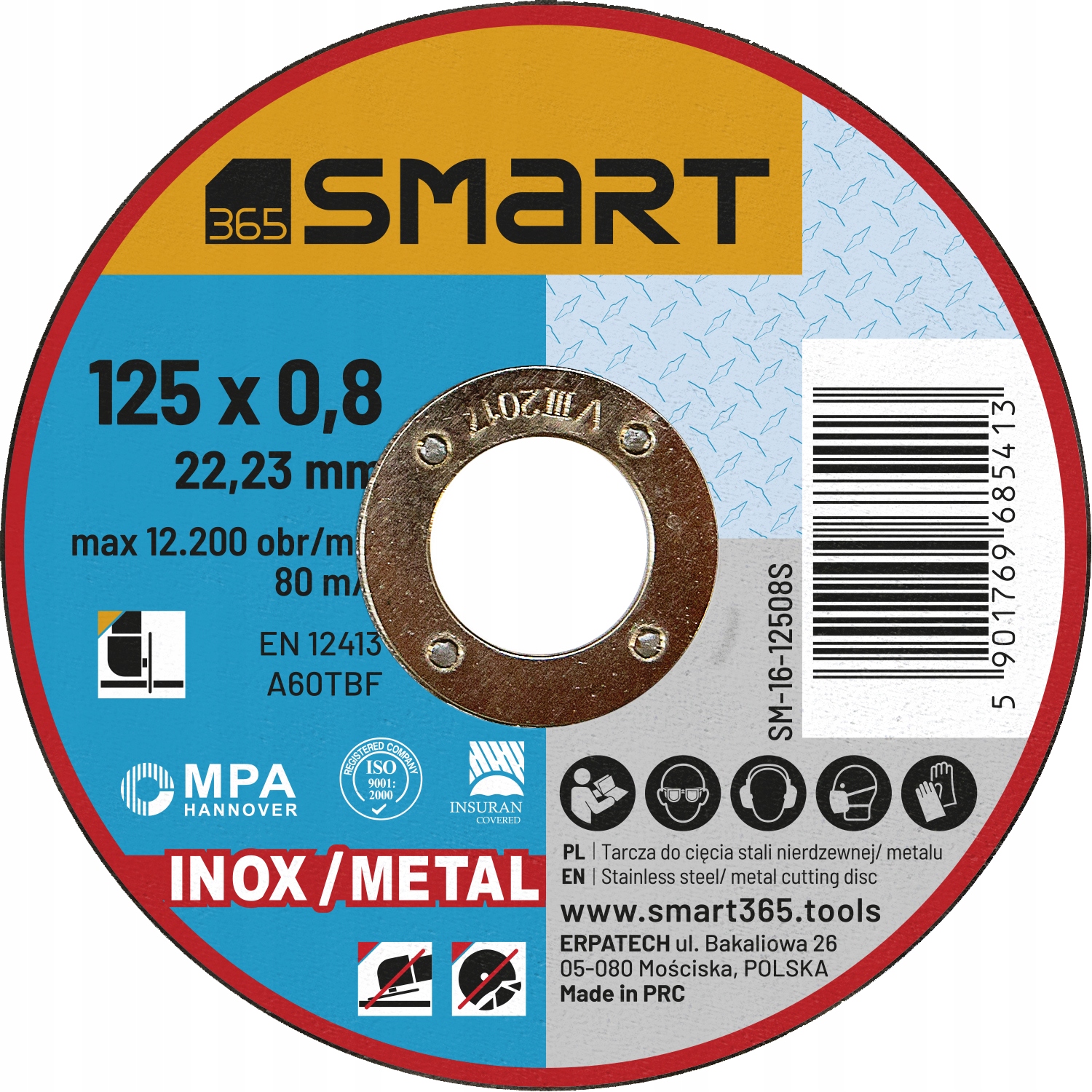 

SMART365 Tarcze do metalu 125 mm 25 szt 16-12508S