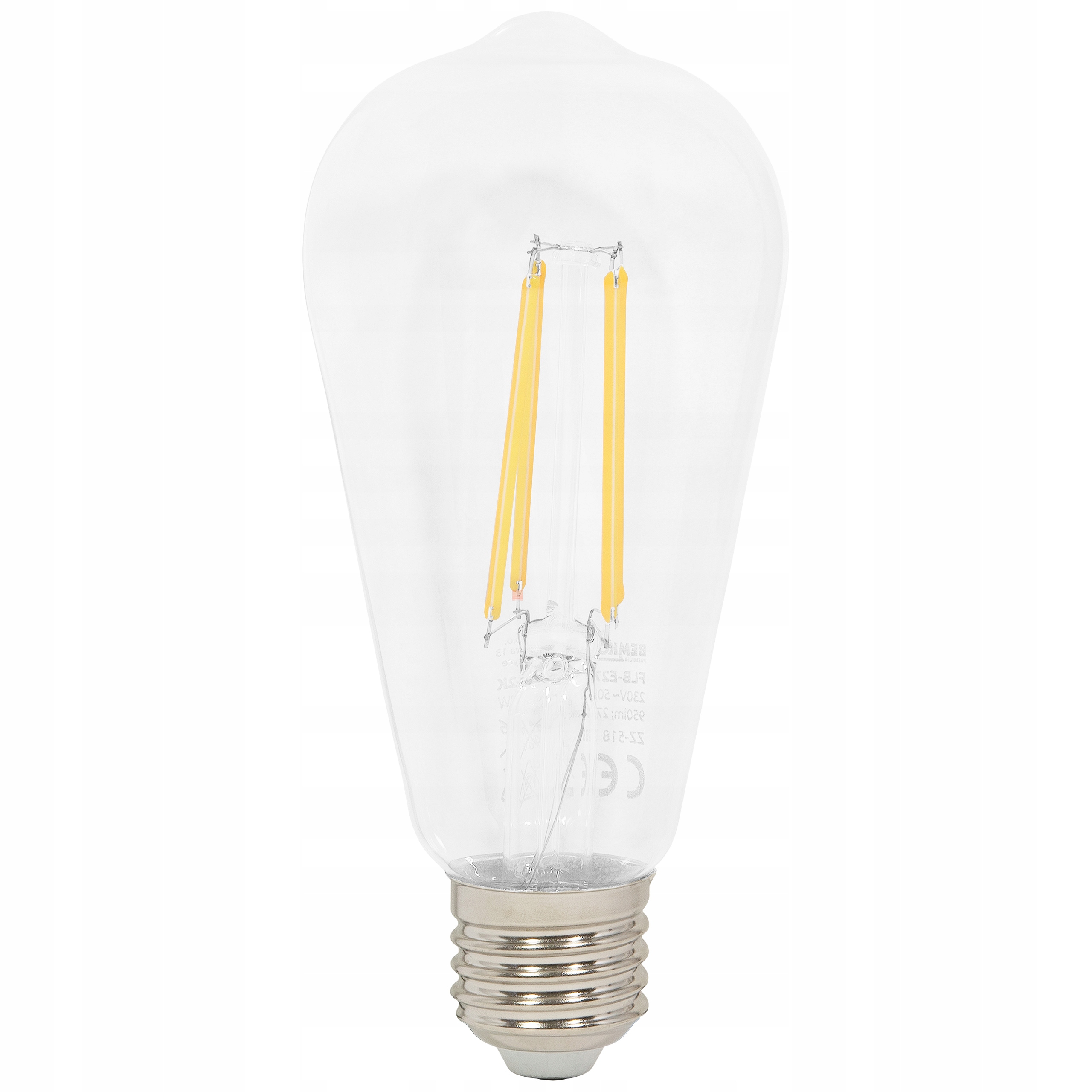 

Żarówka Led E27 Filament Ozdobna Retro ST64 7W 2K
