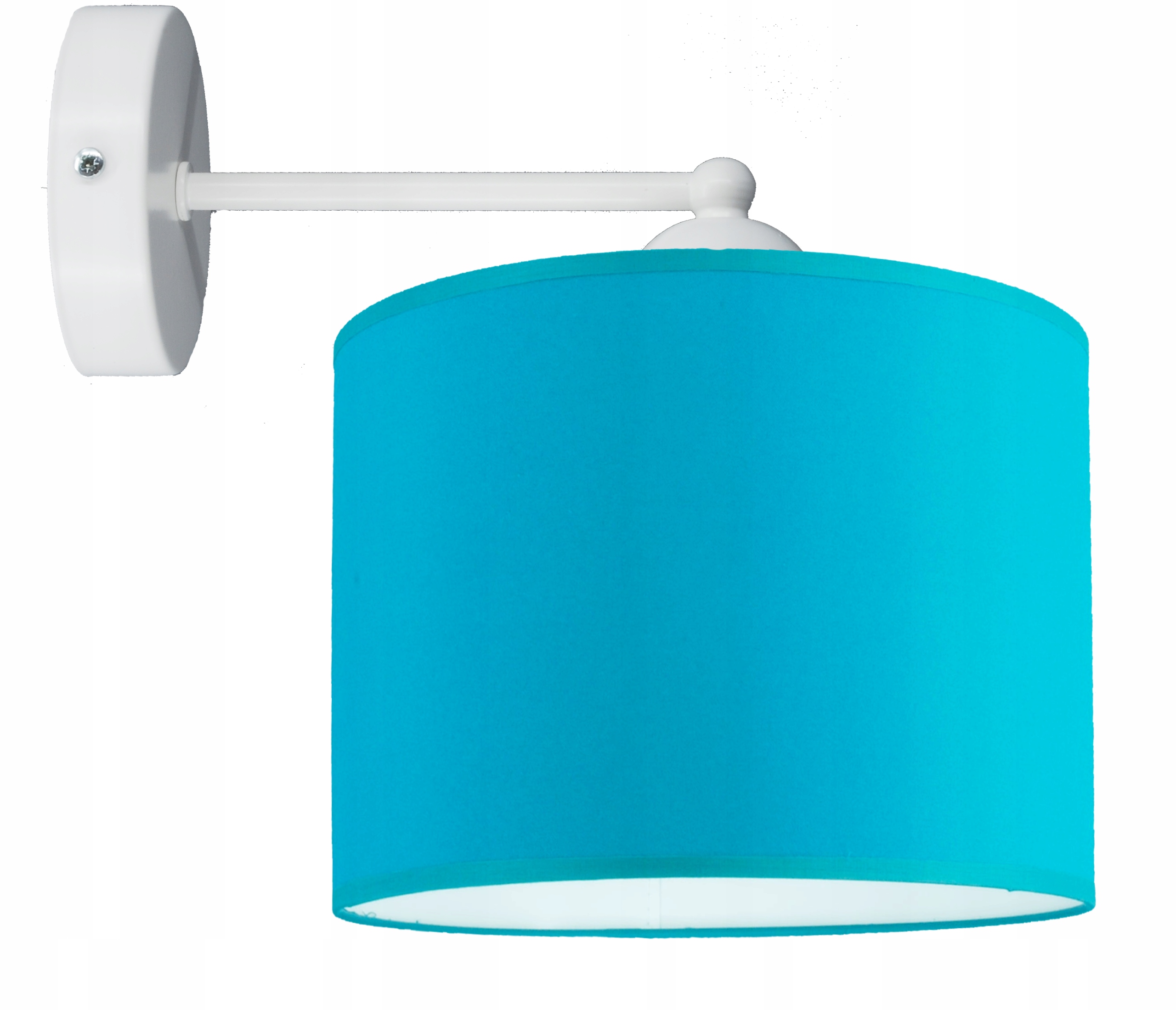 Moderní nástěnná lampa Kinkiet, tyrkysová azurově modrá, stínidlo 20 cm