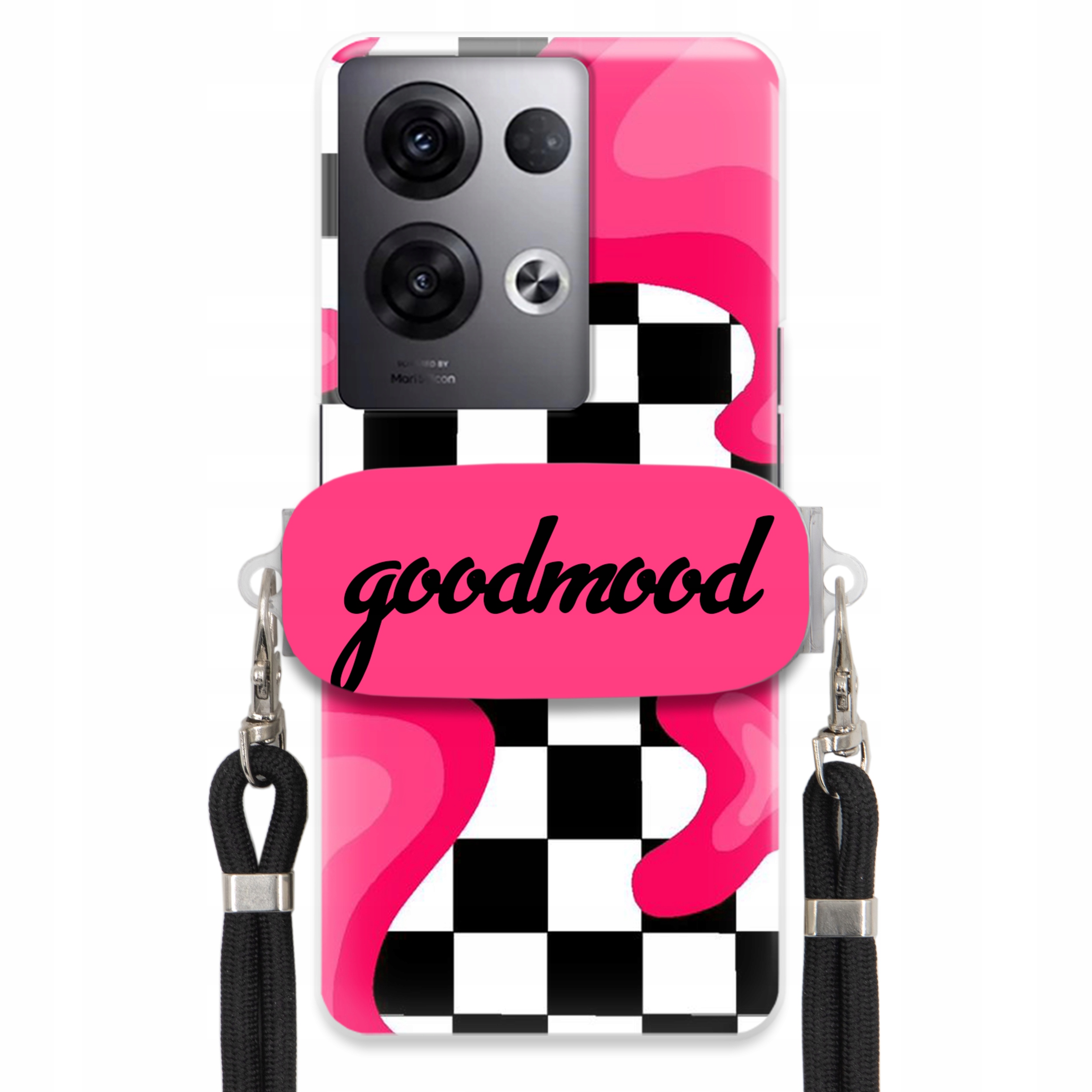 Pouzdro Pro Oppo Reno 8 Pro Plus 5G Set Case Držák Vodítka Černý Splash