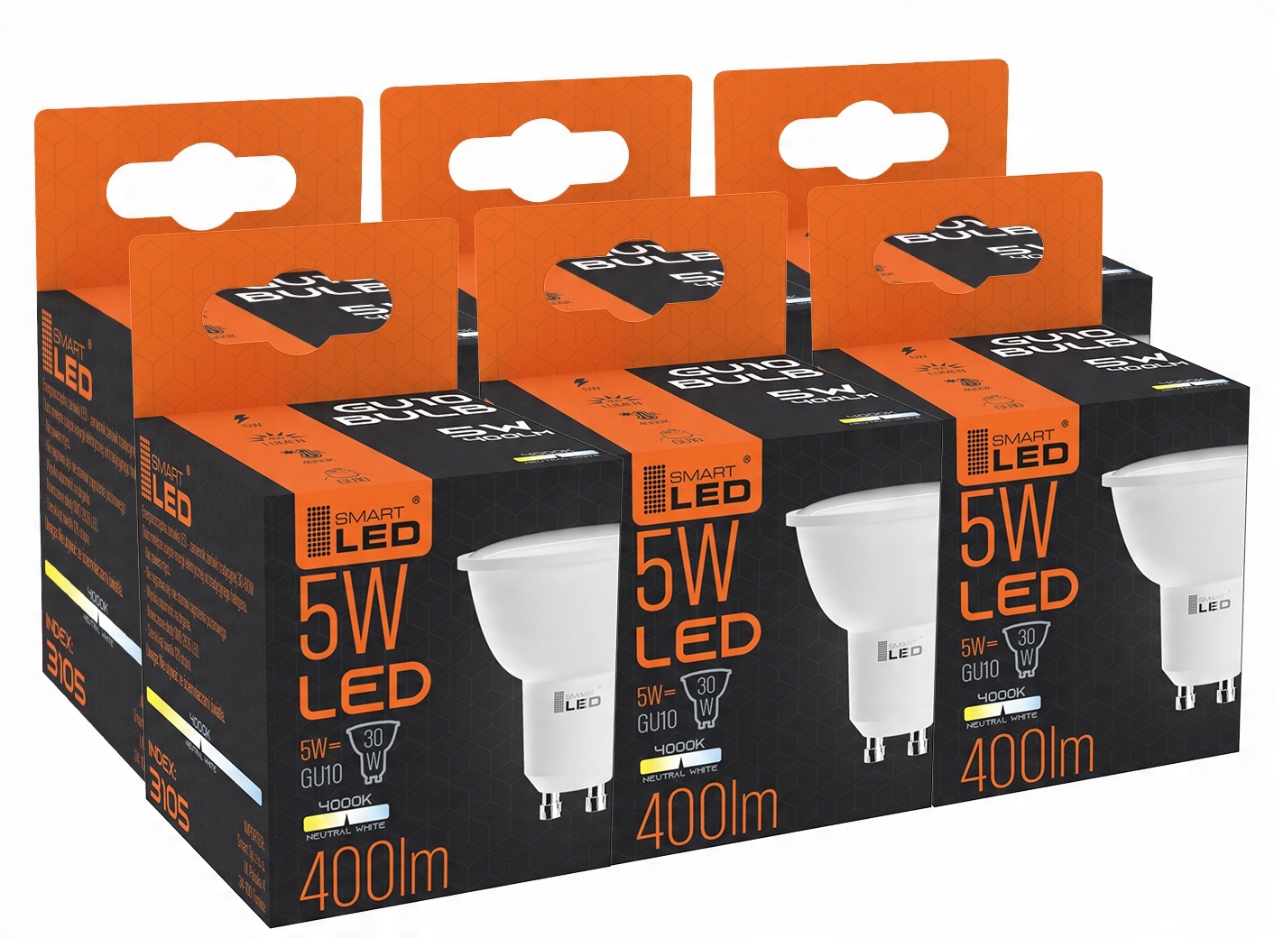 

Żarówka Led GU10 5W Neutralna Biała 4500K