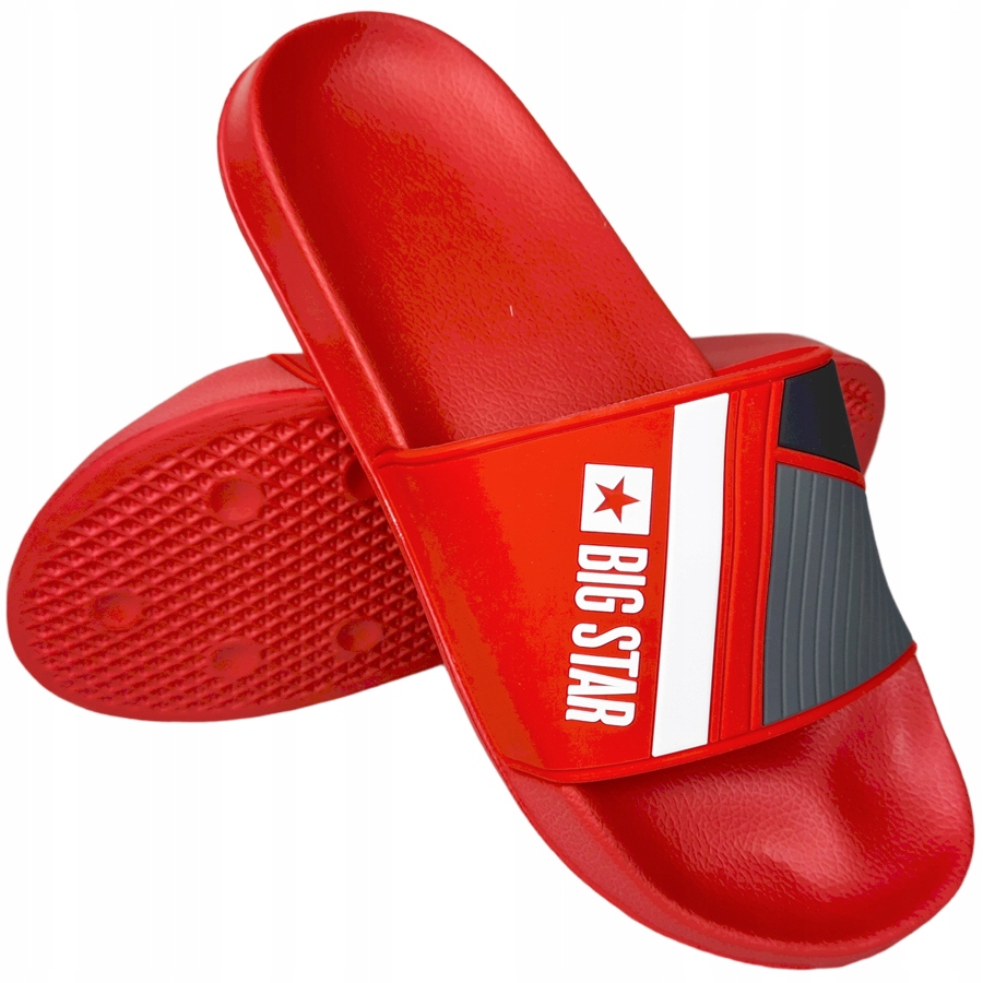 

Lekkie klapki Big Star plażowe czerwone HH274a017
