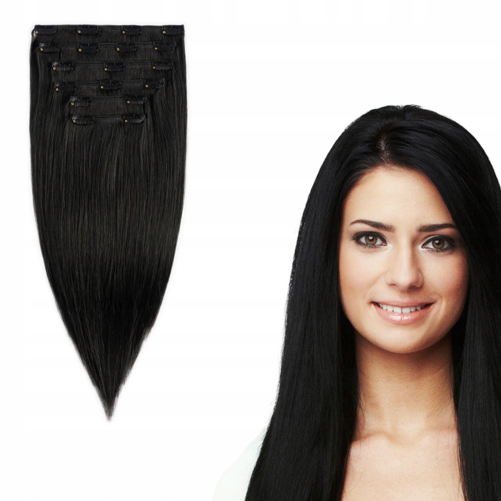 

Doczepiane Włosy 120g naturalne Clip In 43 cm #1