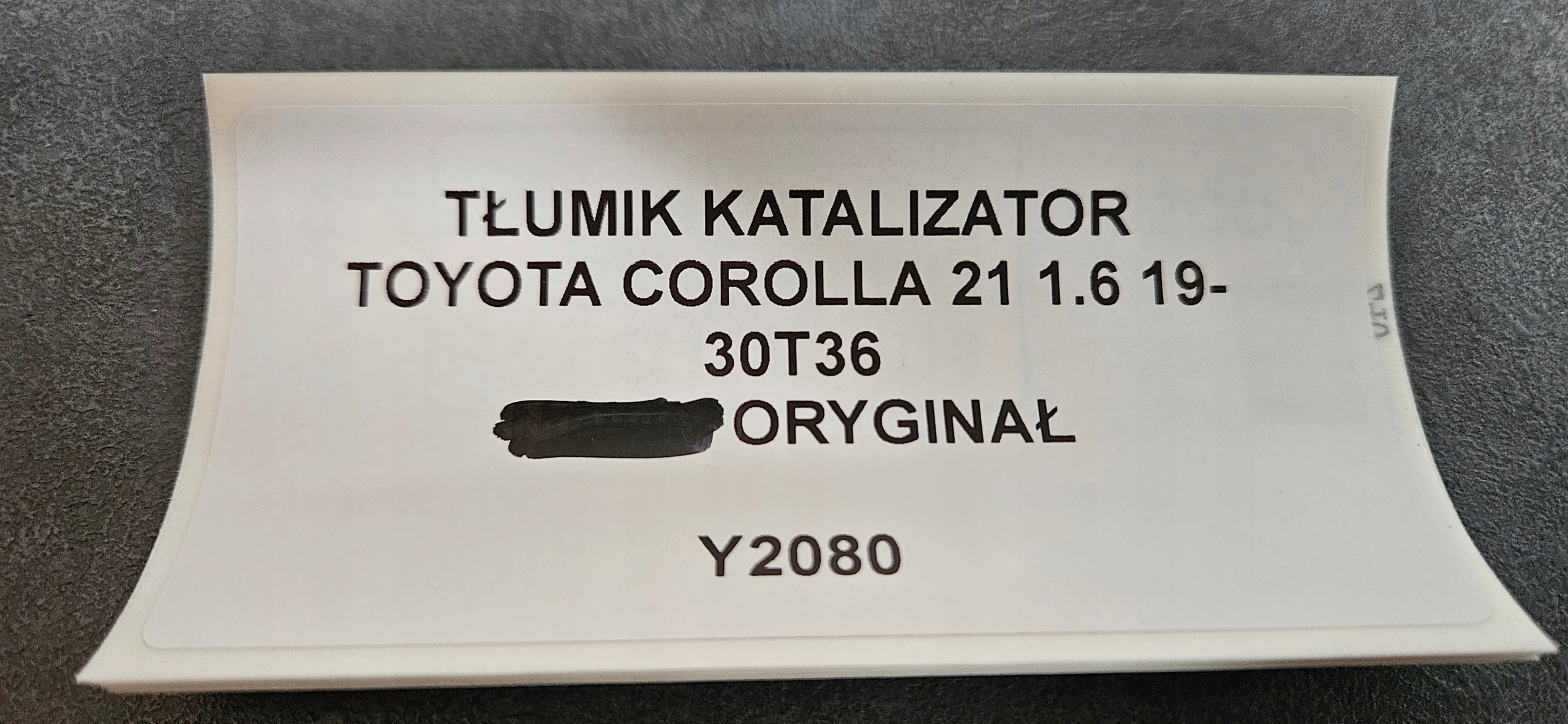TLUMIK catalyst TOYOTA COROLLA E21 1.6 19- original 30T36