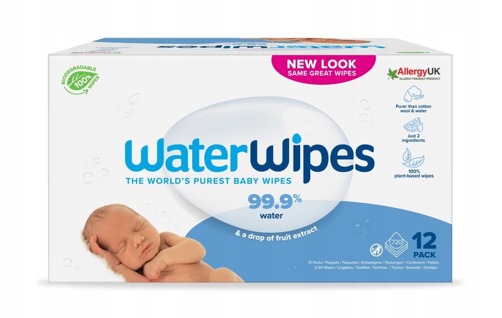 WATER WIPES chusteczki DUŻY ZESTAW aż 720 sztuk