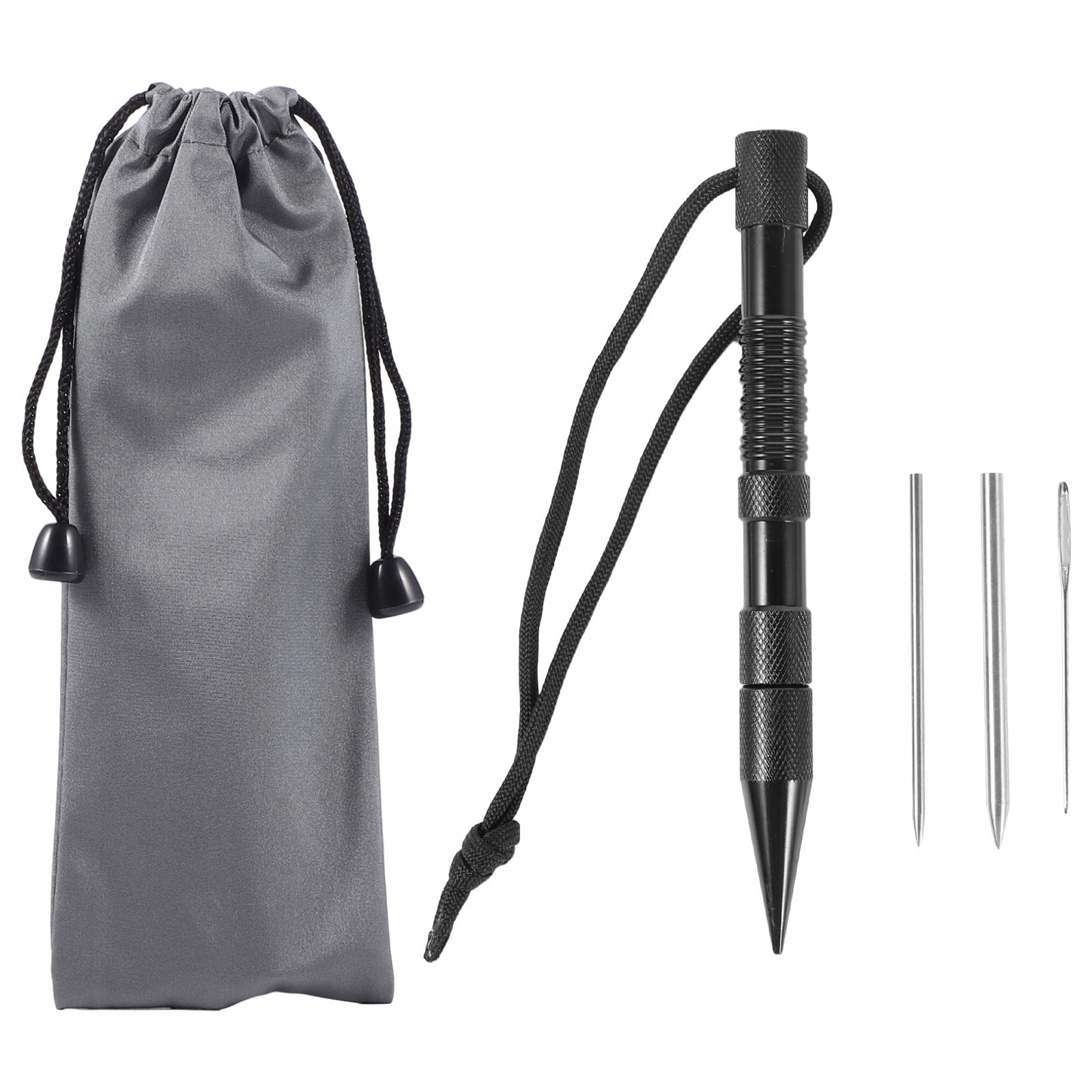 Czarny zestaw igieł do szwów Paracord z aluminium lotniczego do bransoletek Diy