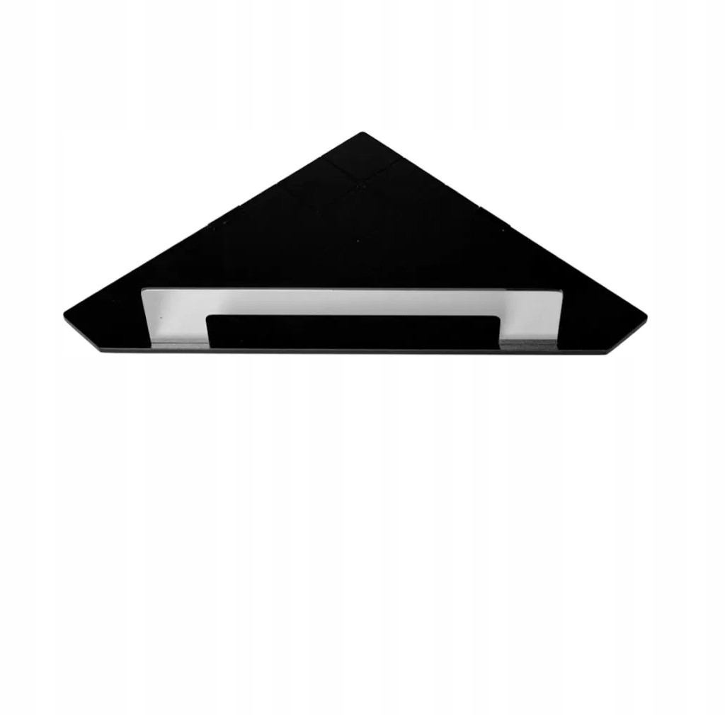 Kúpeľňová polica rohová čierna matná leštidlo z ocele Stella 16.06422-B