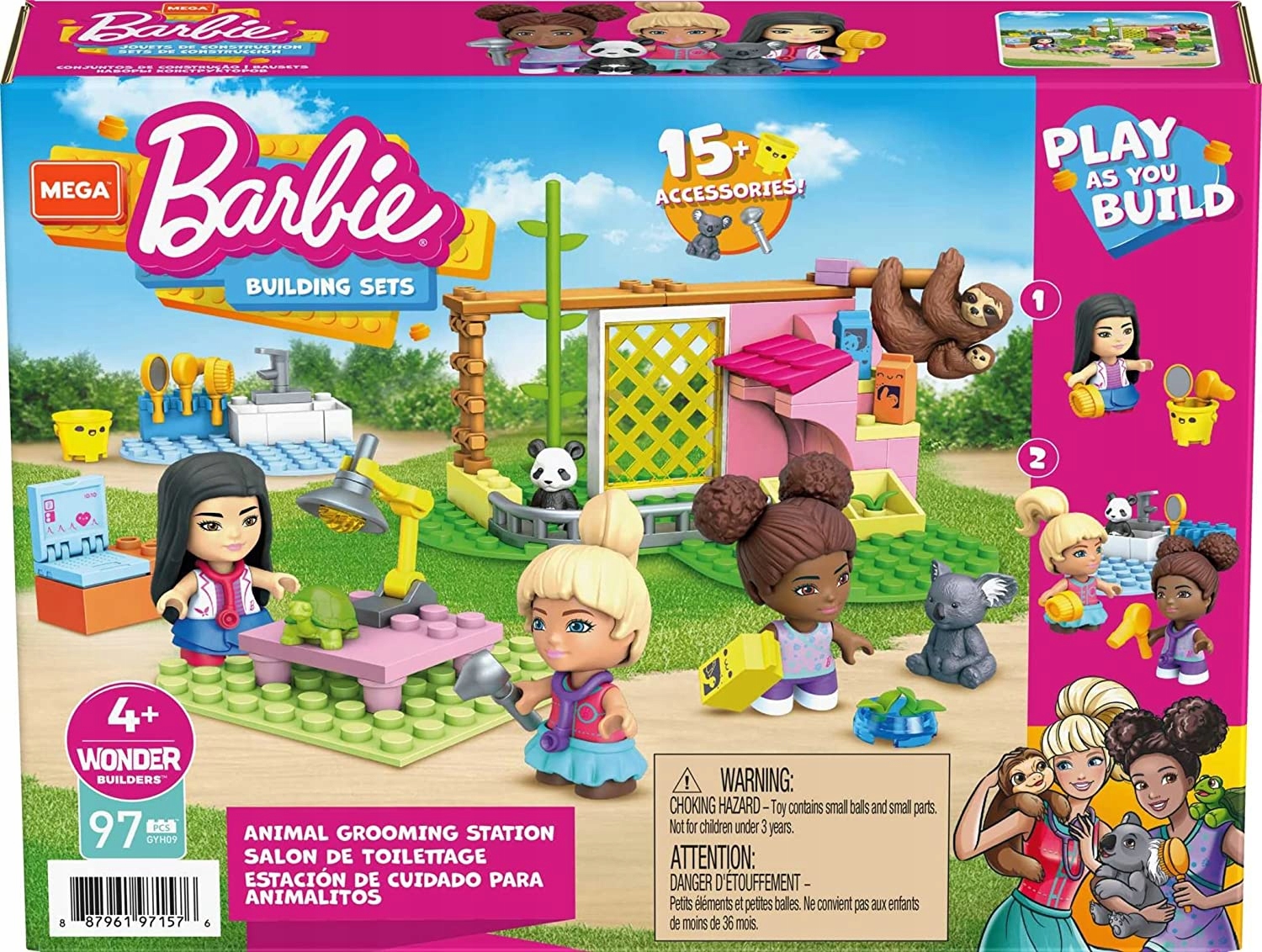 

Barbie Klocki Salon Dla Zwierząt 97ele. GYH09
