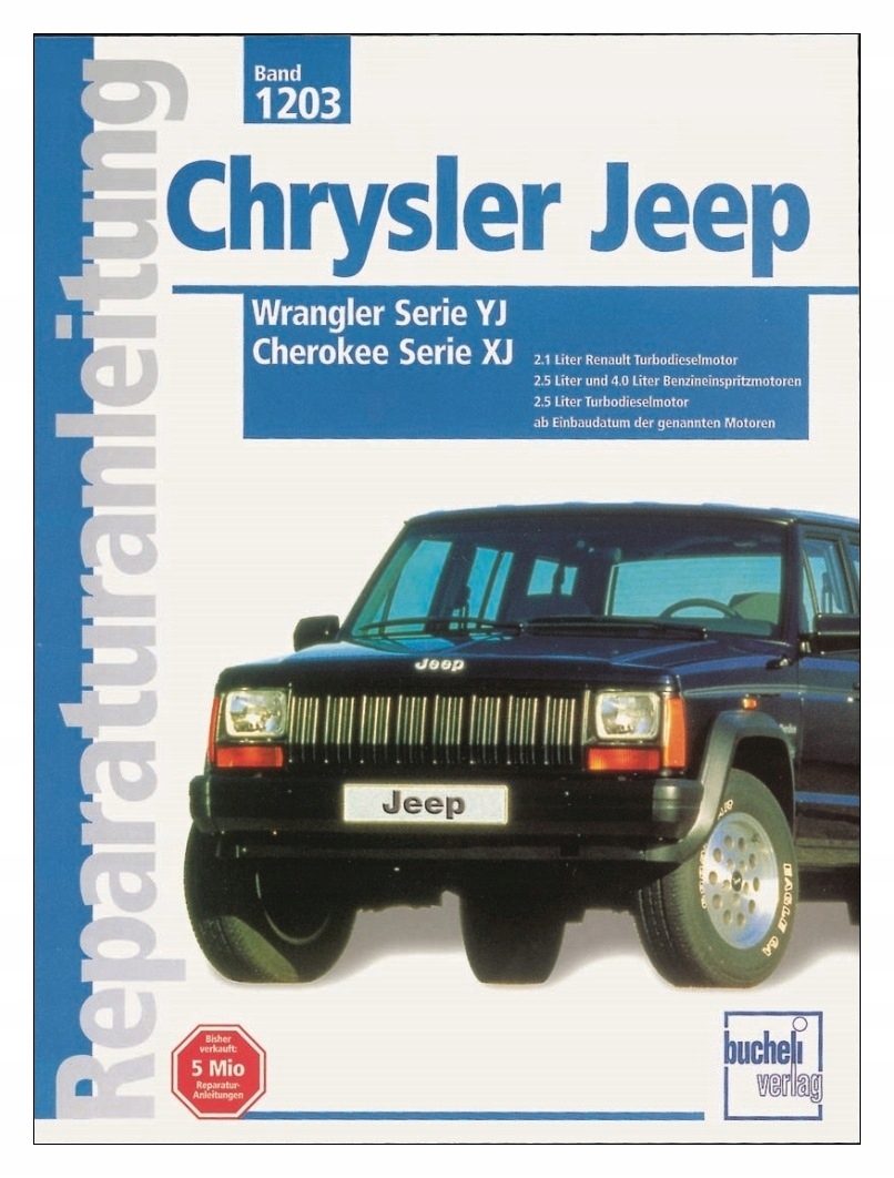 Jeep Cherokee XJ Wrangler YJ benz+diesel (1988-2001) instrukcja napraw 24h