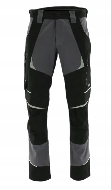 Spodnie Robocze do Pasa Strecz Cottonflex Szaro-Czarne Sara r.58