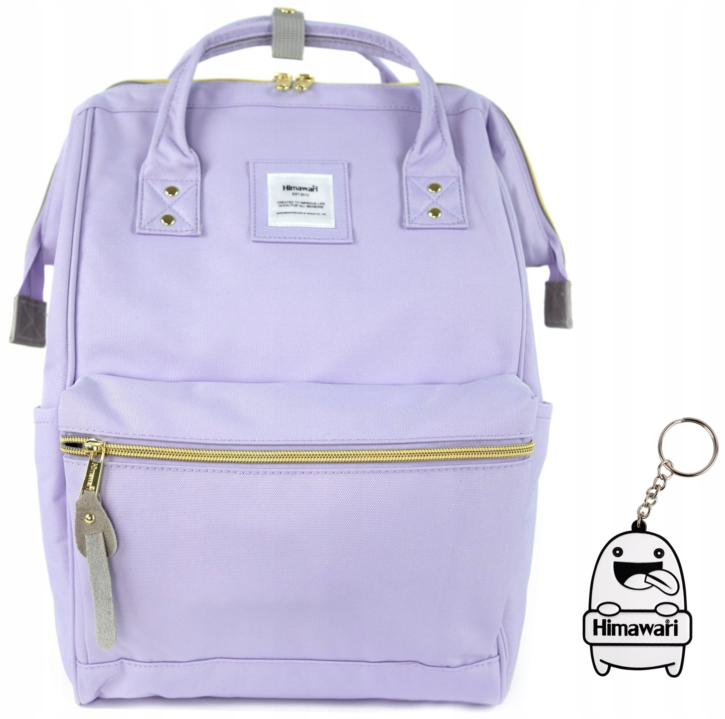 Batoh Himawari Classic – školní lehký na notebook, prostorný, levandulový