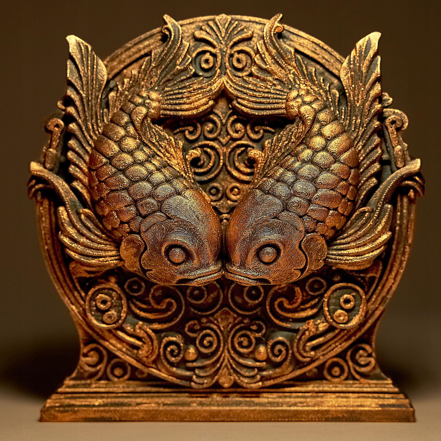 Ryby Zverokruh Horoskop Socha Dekoratívna figúrka 25 cm ručne maľovaná