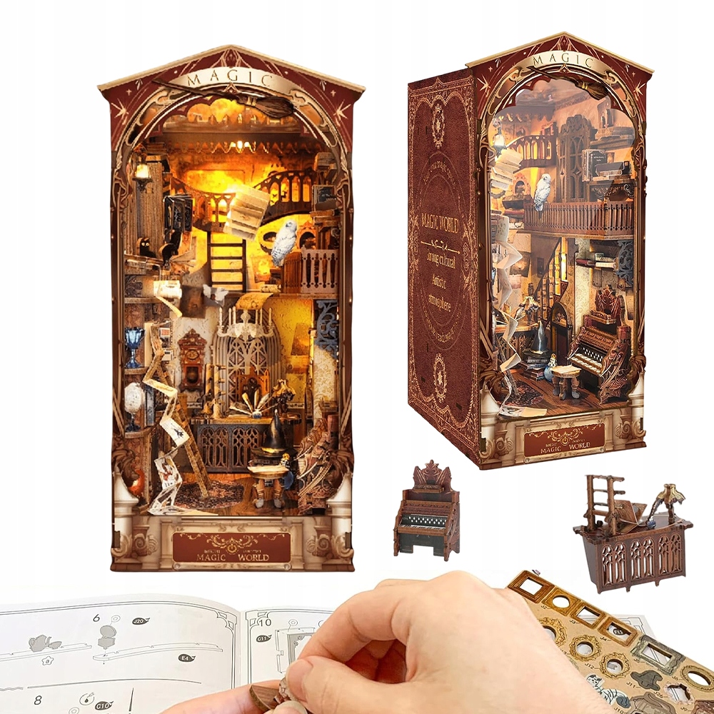 Zestaw Do Sklejania Zamek Magiczny 3D Z Drewna Dla Młodzieży I Dorosłych