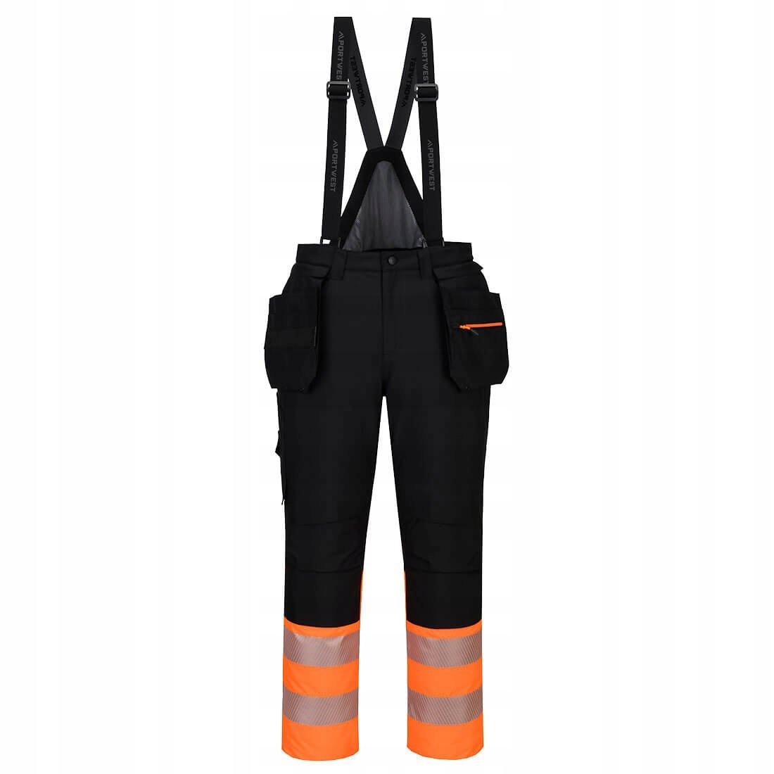 Reflexní zateplené zahradnické kalhoty vel. XXXL Oranžová/Černá R