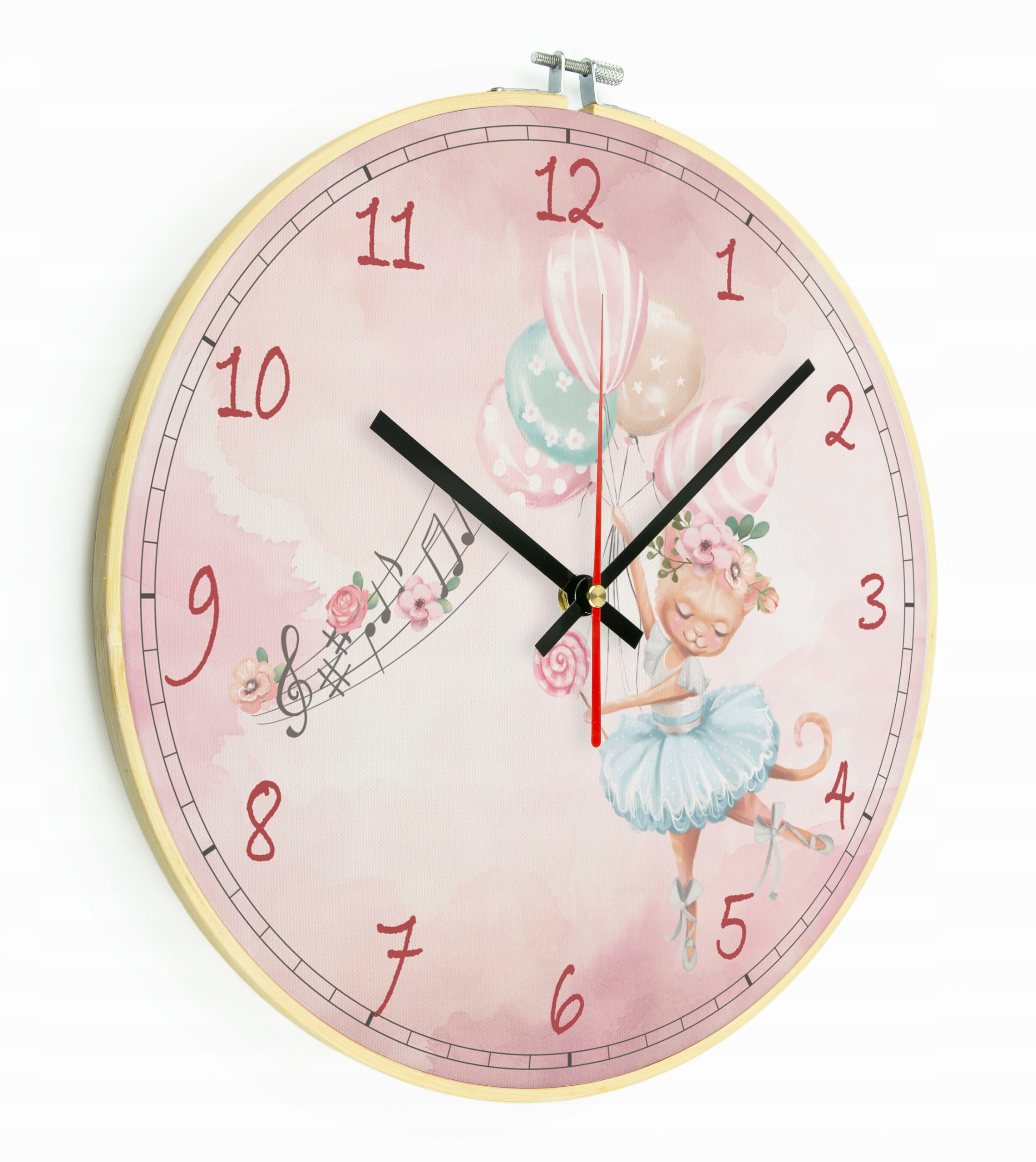 Baletnica 2 Zegar ścienny na płótnie JAK OBRAZ 2w1 Bezgłośny mechanizm Marka inna