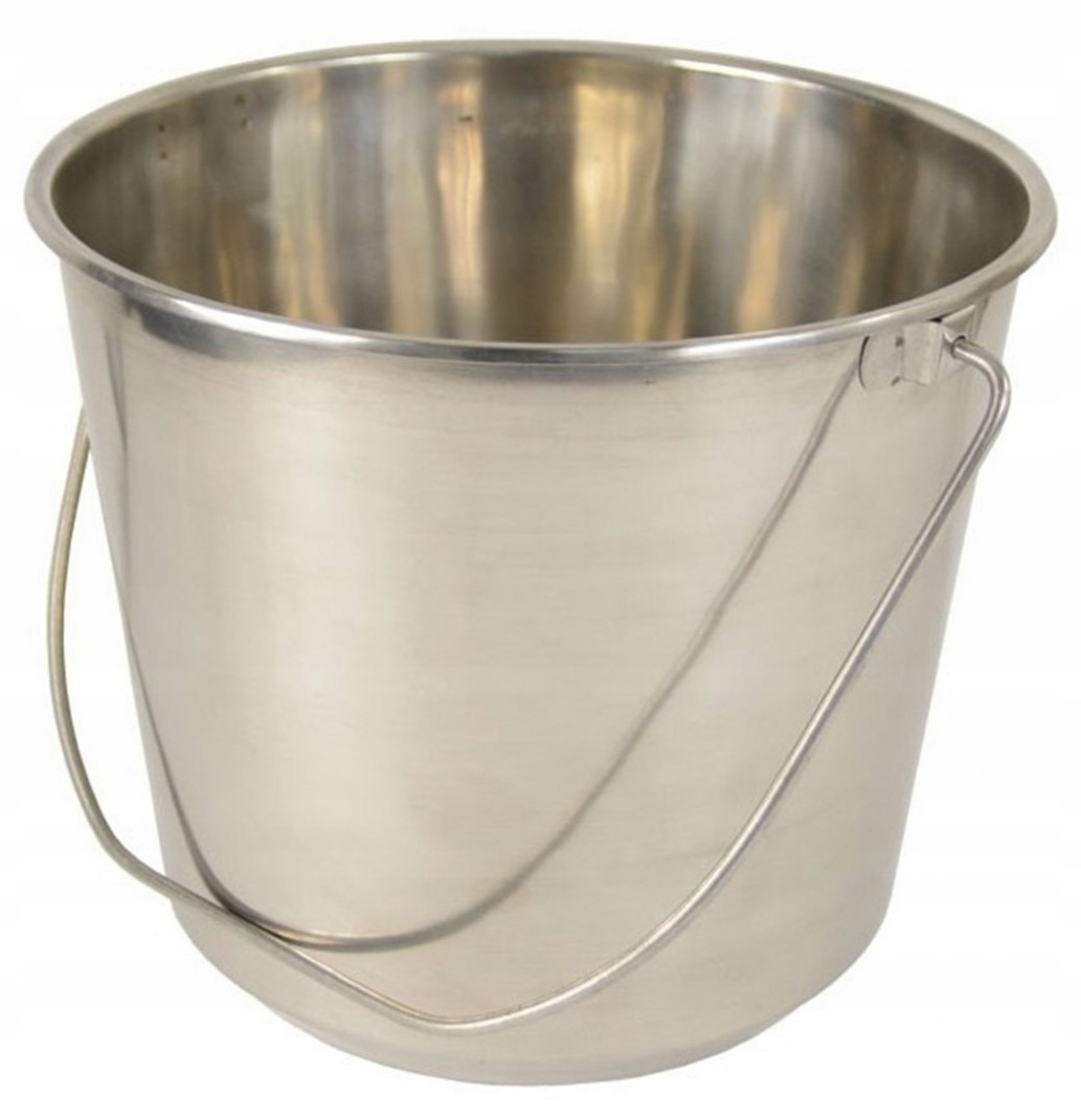 Wiadro NIERDZEWNE pojemność 15L z RACZKĄ wiadro nierdzewne 15L