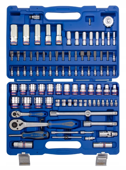 Zestaw Narzędzi Nasadki Klucze 96szt 6 kątne 4-32mm Bity King Tony 7596MR
