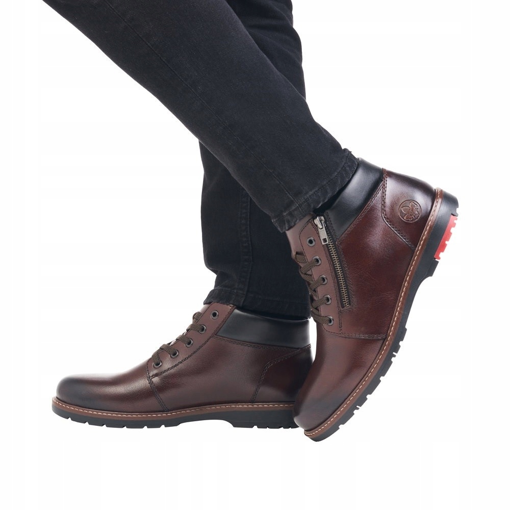 Rieker pánské boty zateplené přírodní vlnou, kožené, velikost vel