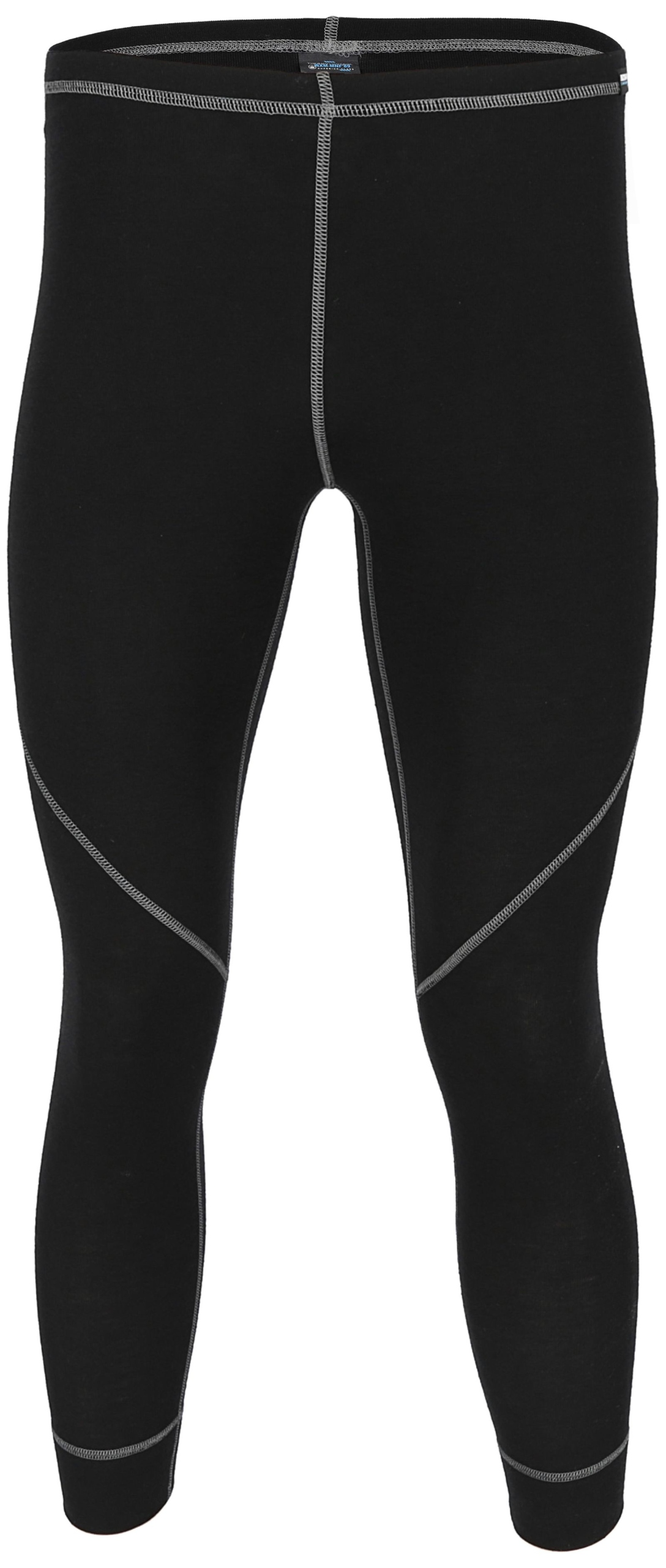 męskie czarne getry z przeszyciami termoaktywne z wełny Merynosa 2XL