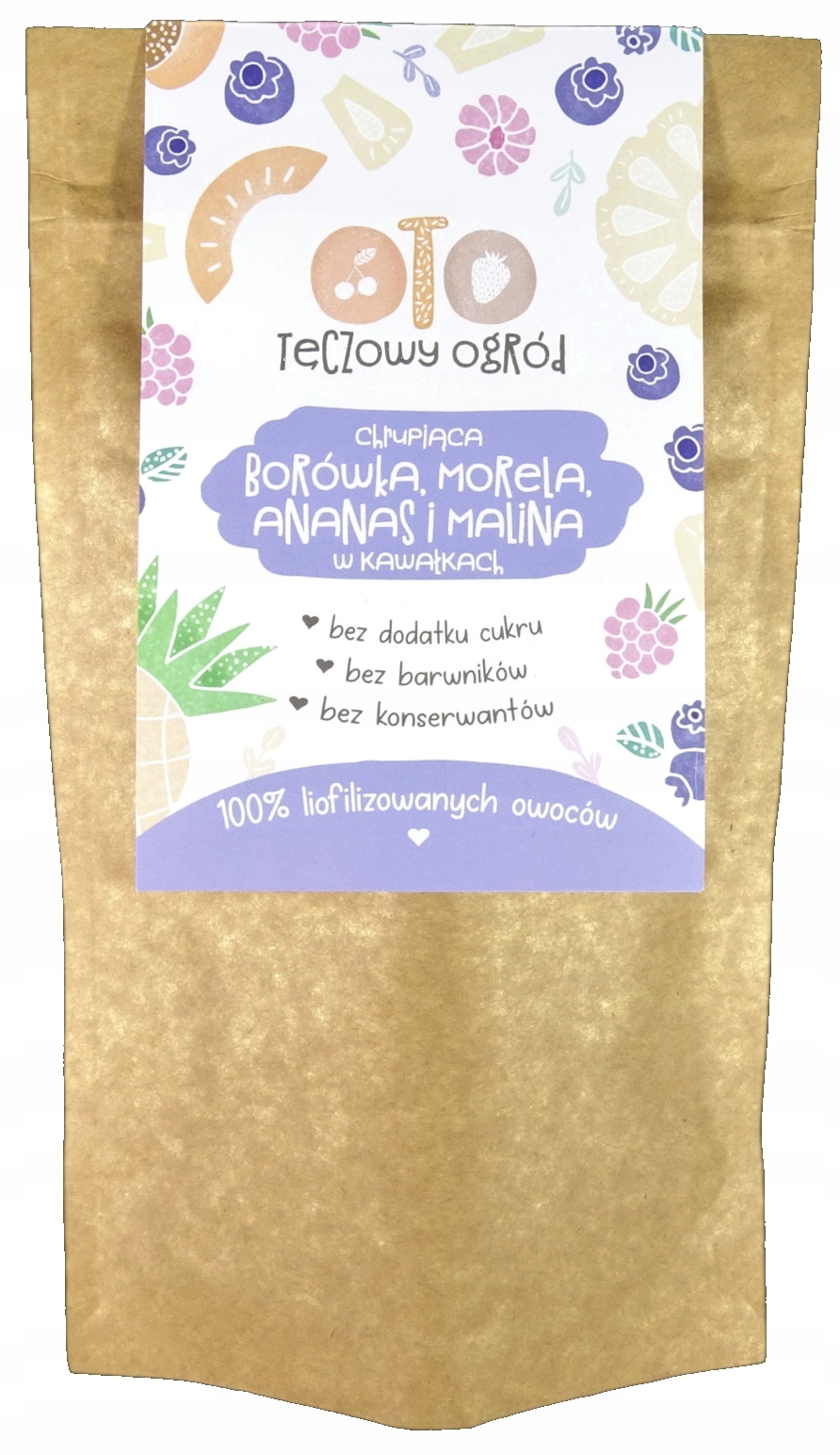 OTOLANDIA OWOCE LIOFILIZOWANE BORÓWKA MORELA ANANAS MALINA W KAWAŁKACH 20g