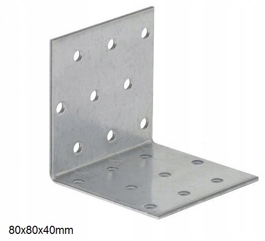 Kątownik, łącznik ciesielski 80x80x40 gr. 2,5mm - atestowany !