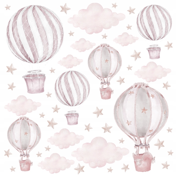 

Pastelowe Różowe Balony Naklejki Na Ścianę