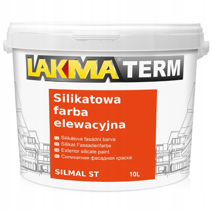 Farba Fasadowa Krzemieniowa Silikatowa Lakma Silmal St 10L Biała