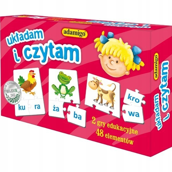 Gra planszowa Układam i czytam Adamigo