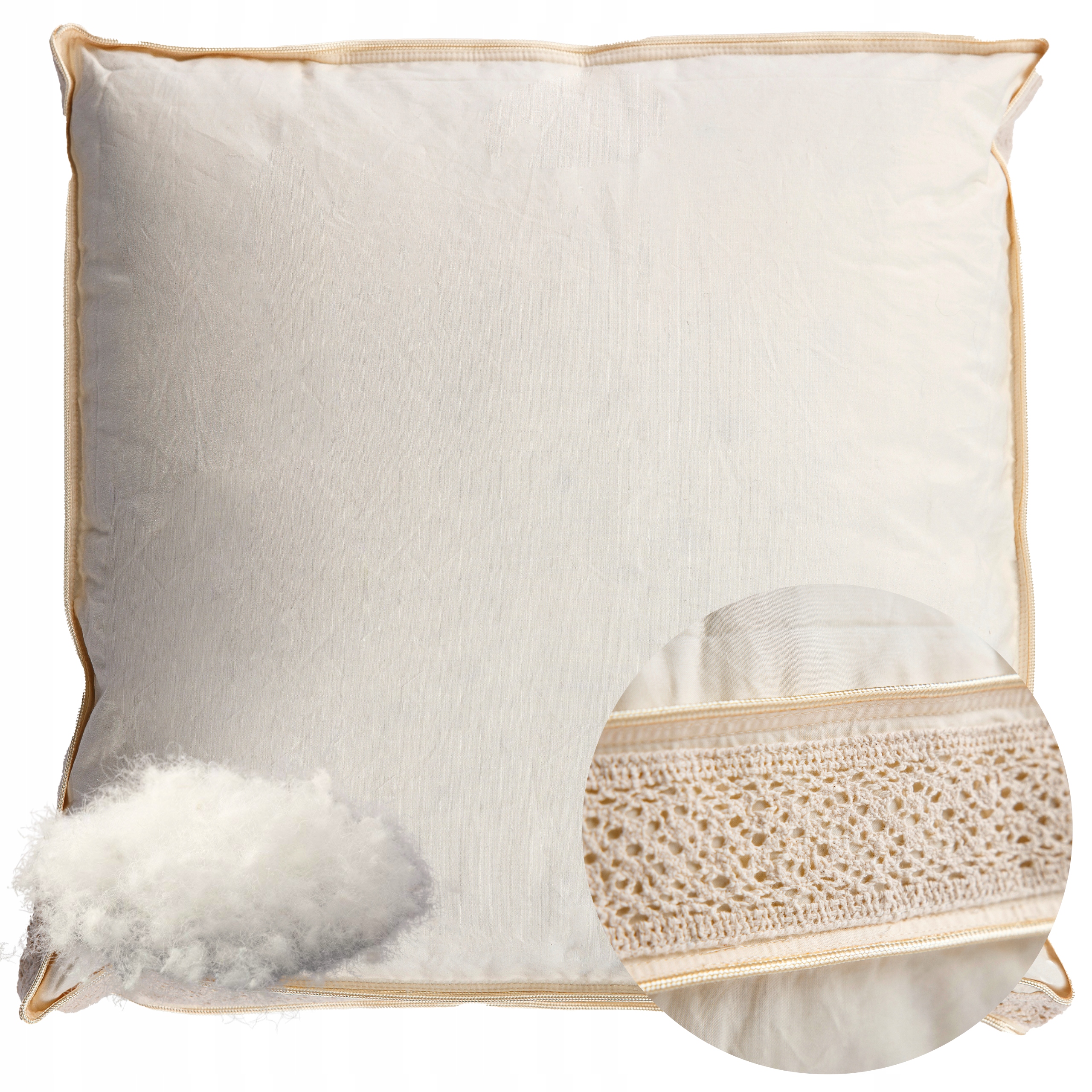 Polštář Premium Péřový 100% Bavlna Husí peří 70x80 Velký Vysoká Měkký