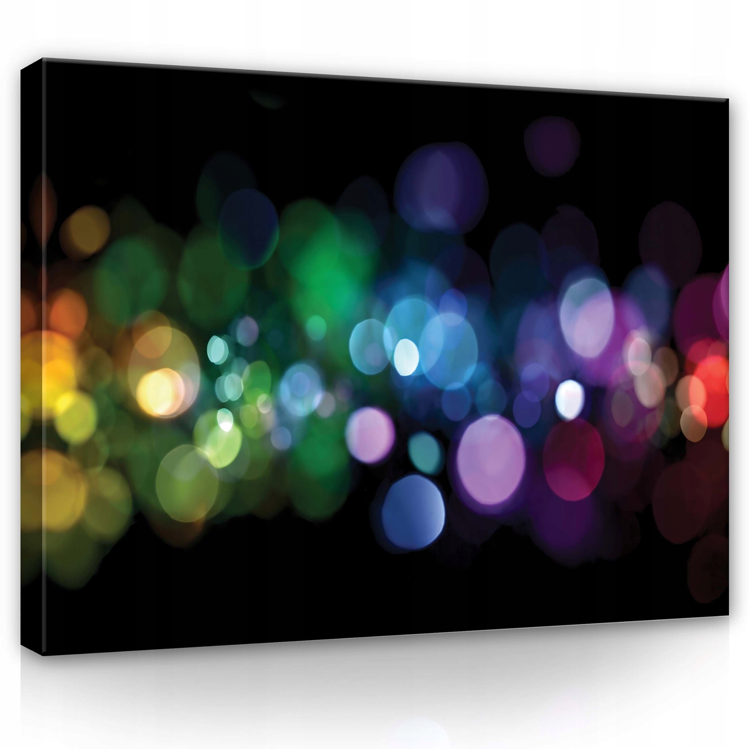 Obraz 80x60 Abstrakce bokeh barevné kruhy světelné skvrny rozmazané pozadí