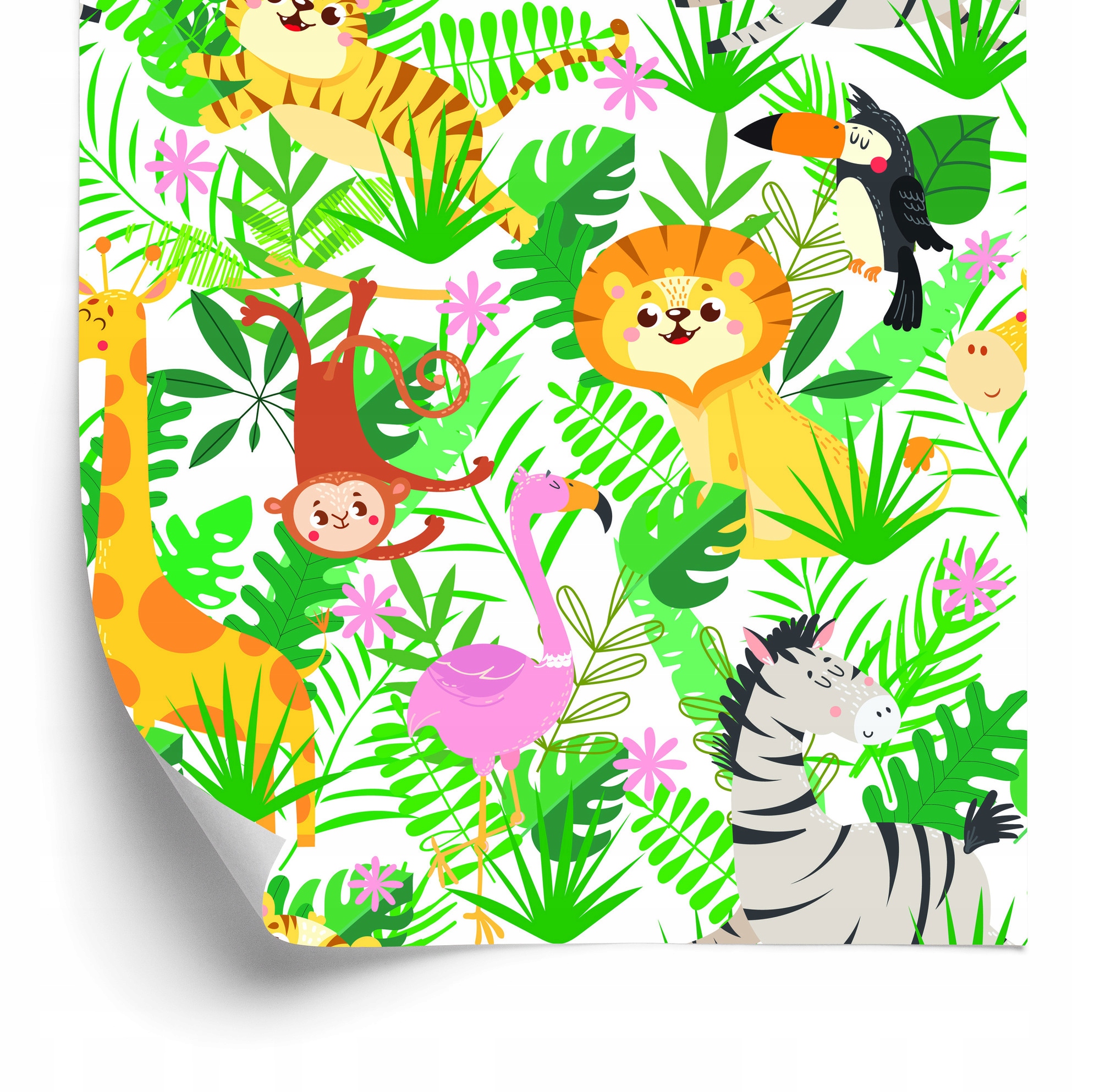 Tapeta pre deti Divoké zvieratká 50 x 1000 cm