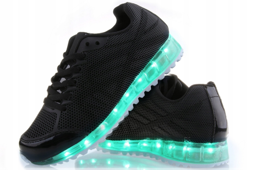 

Buty Led Usb Swiecace Czarne 7 Kolorów Migające 39