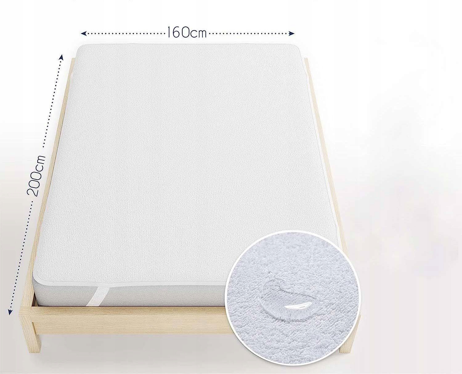 OCHRANIACZ na materac podkład 160x200 wodoodporny nieprzemakalny Marka Matex