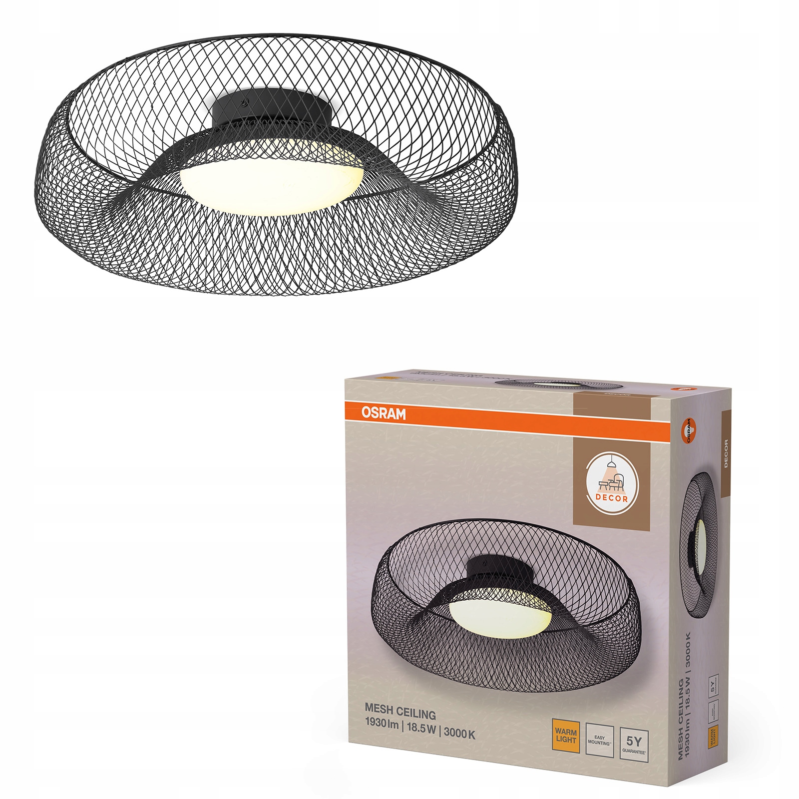 Závěsné Stropní Svítidlo 18.5W 1130lm 3000K Teplá 110° Decor Mesh Osram