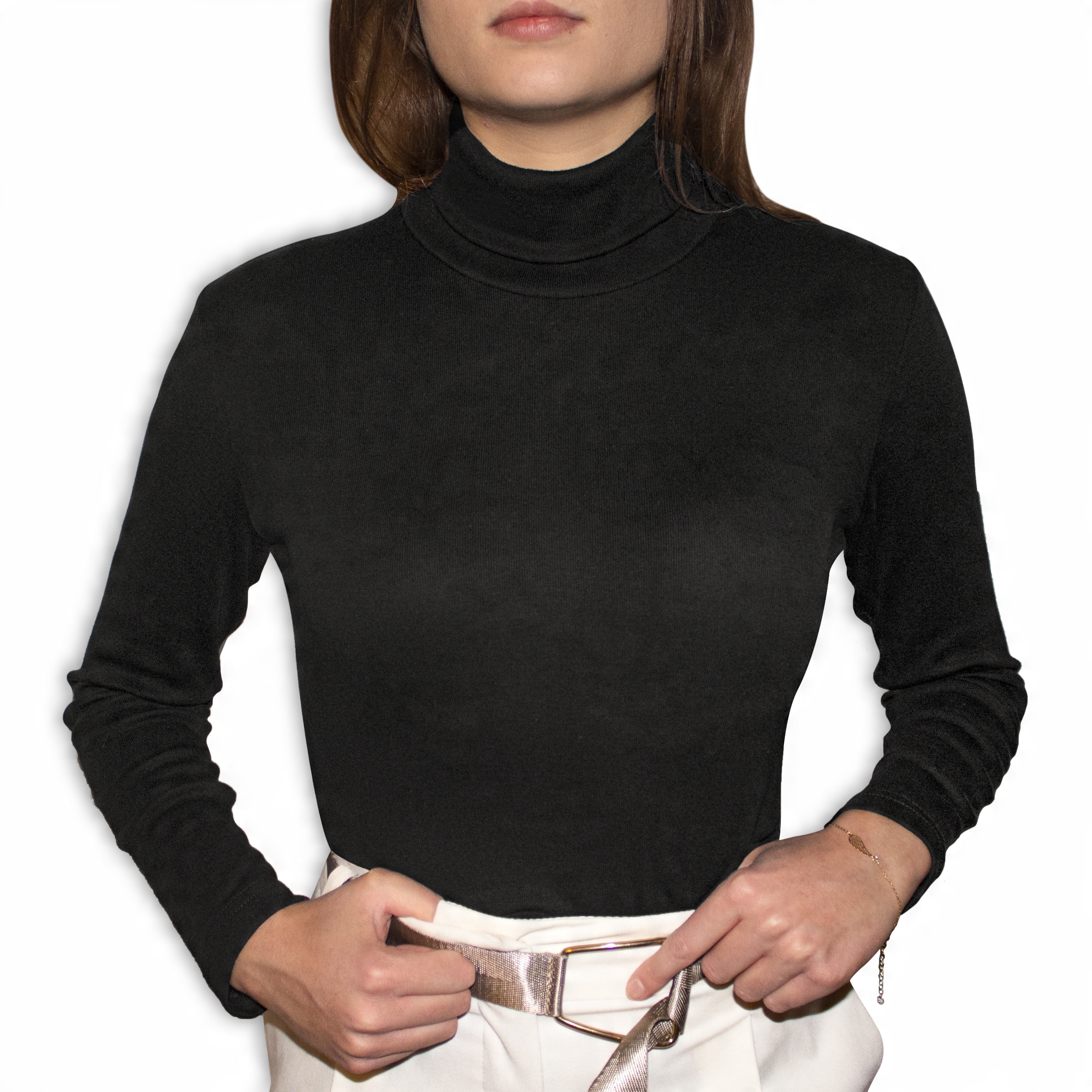 

Piękny Modny Golf Damski Sweter Długi Rękaw XL