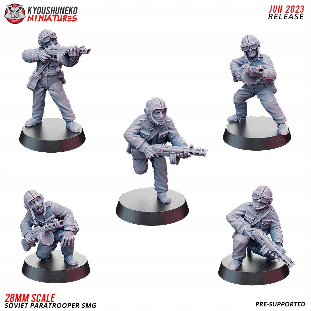 SMG Soviet Paratrooper x5 Kyoushuneko Miniatures