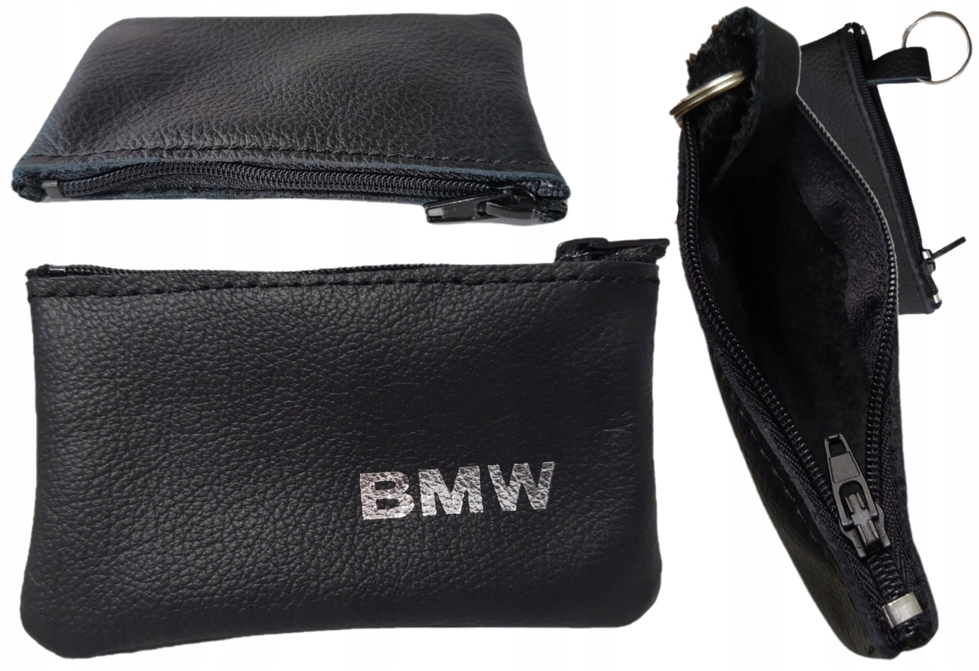 Etui skórzane na kluczyk z napisem Bmw