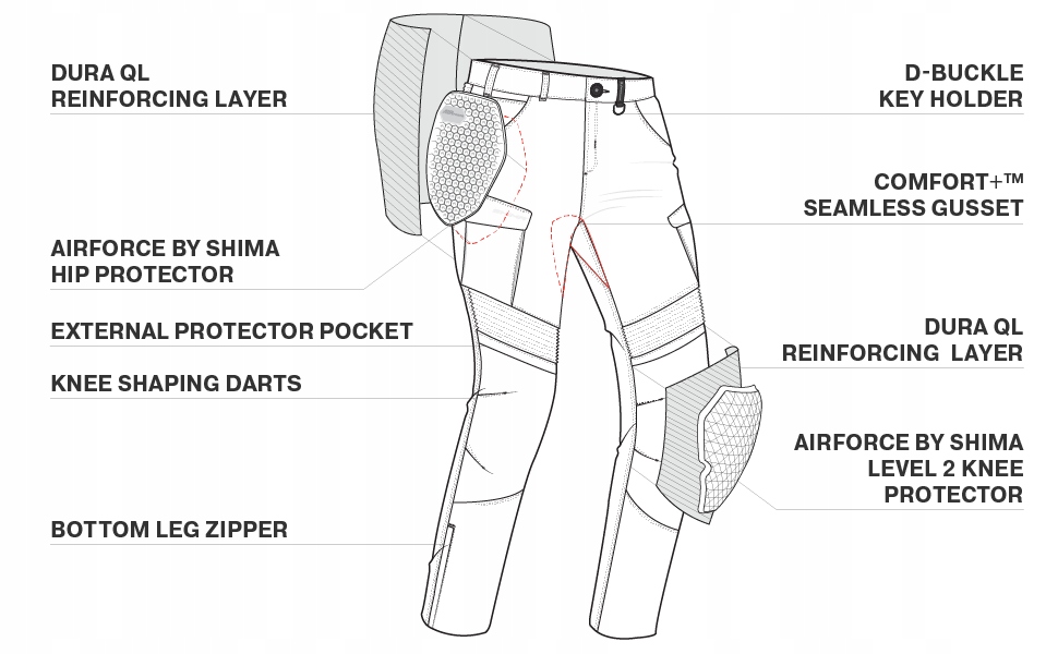 Spodnie SHIMA GIRO bojówki motocyklowe jeans 38/32 Materiał jeans
