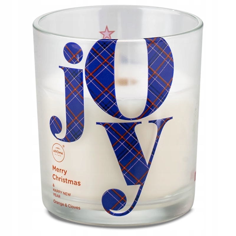 ŚWIĄTECZNA ŚWIECZKA ZAPACHOWA 130G AROMA XMASS ŚWIECA JOY ORANGE & CLOVES