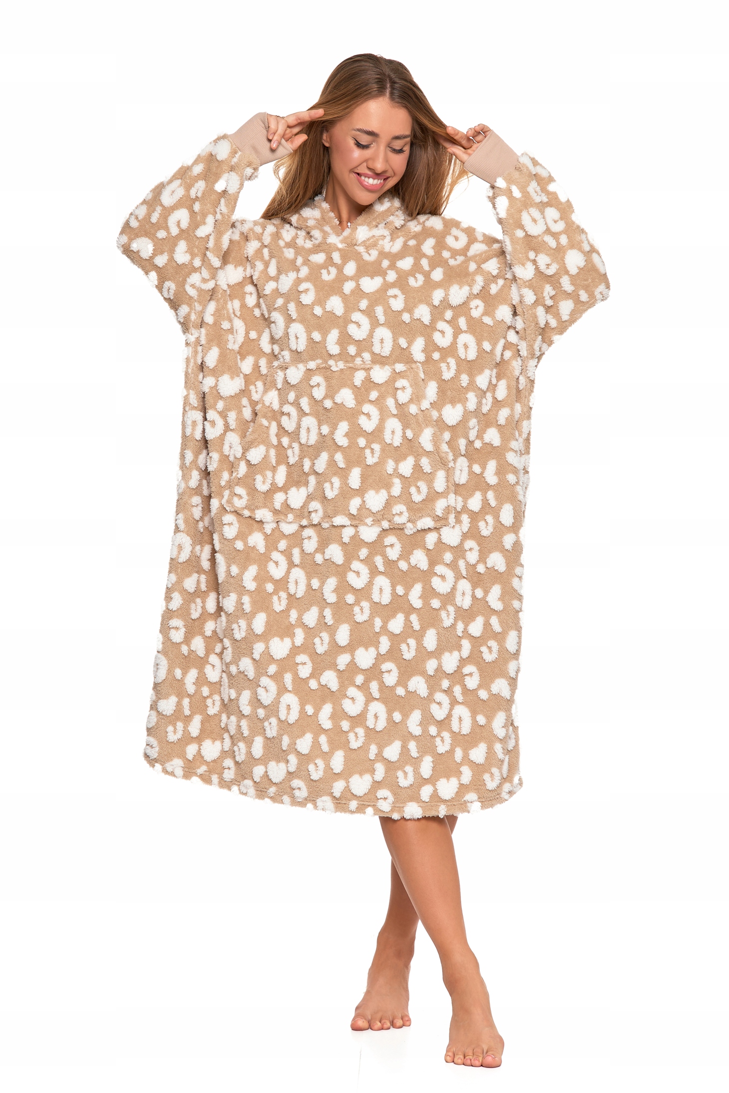 Pú Mikina Koc S Kapucí župan Mikinová Deka Dámský dárek pro ženu