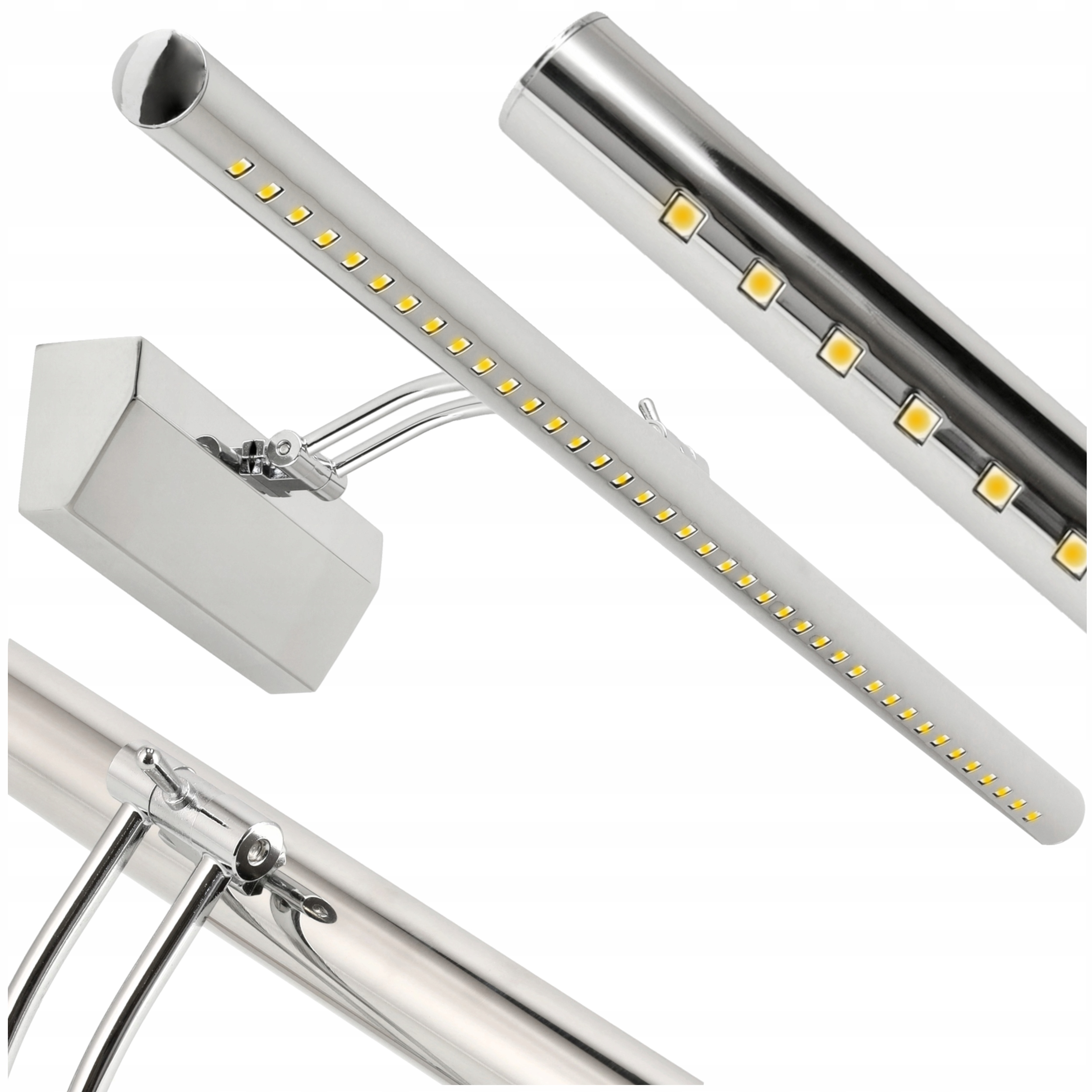 Kinkiet Lampa Led Łazienkowa Nad Lustro 70cm 9W Regulowany Ścienny Chrom