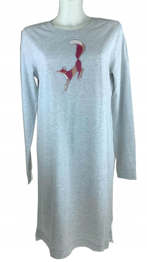 TRIUMPH CIEPŁA KOSZULA NOCNA LIS bawełna MELANŻ 46