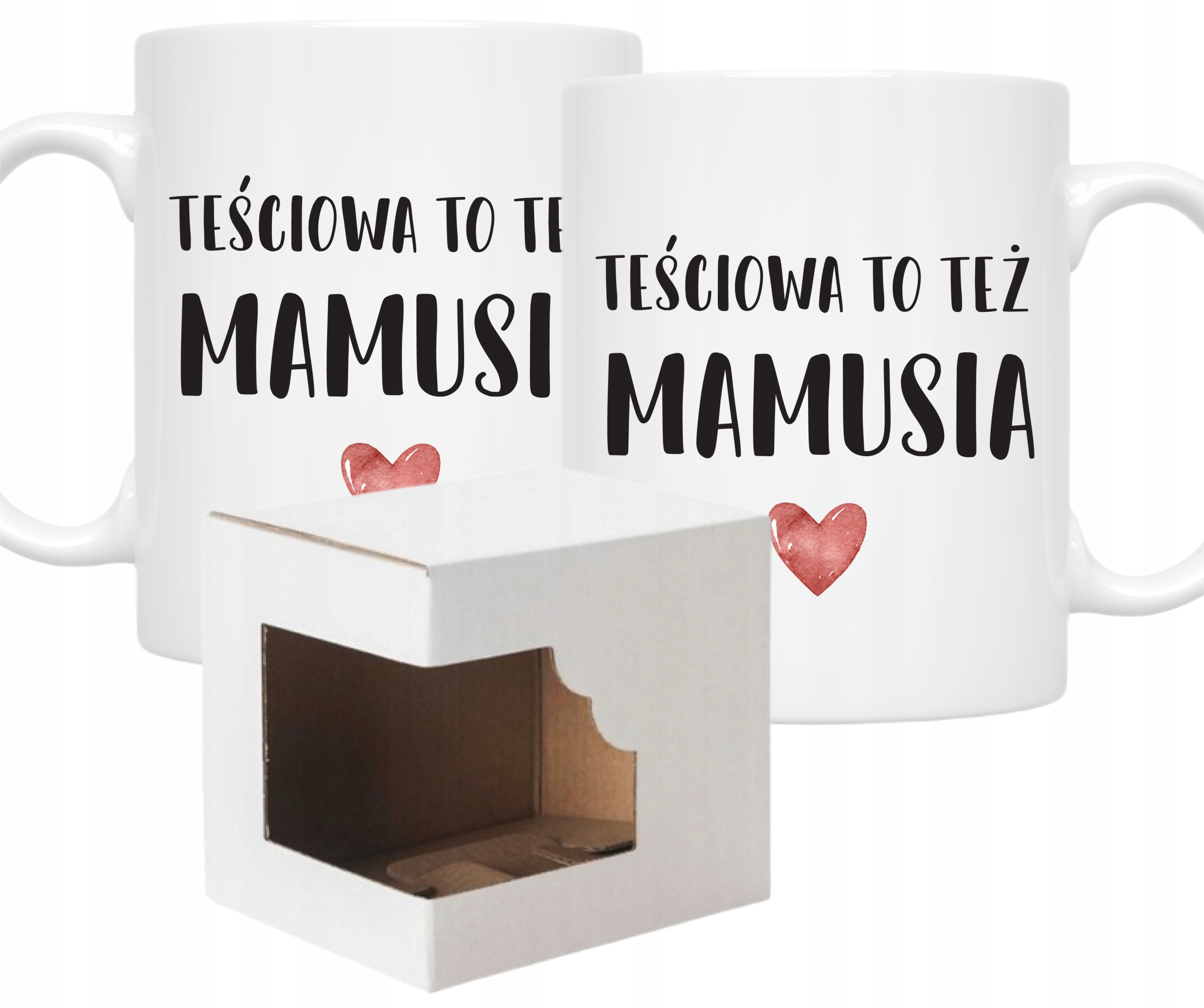 KUBEK PREZENTOWY DLA TEŚCIOWEJ serce TEŚCIOWA TO TEŻ MAMUSIA